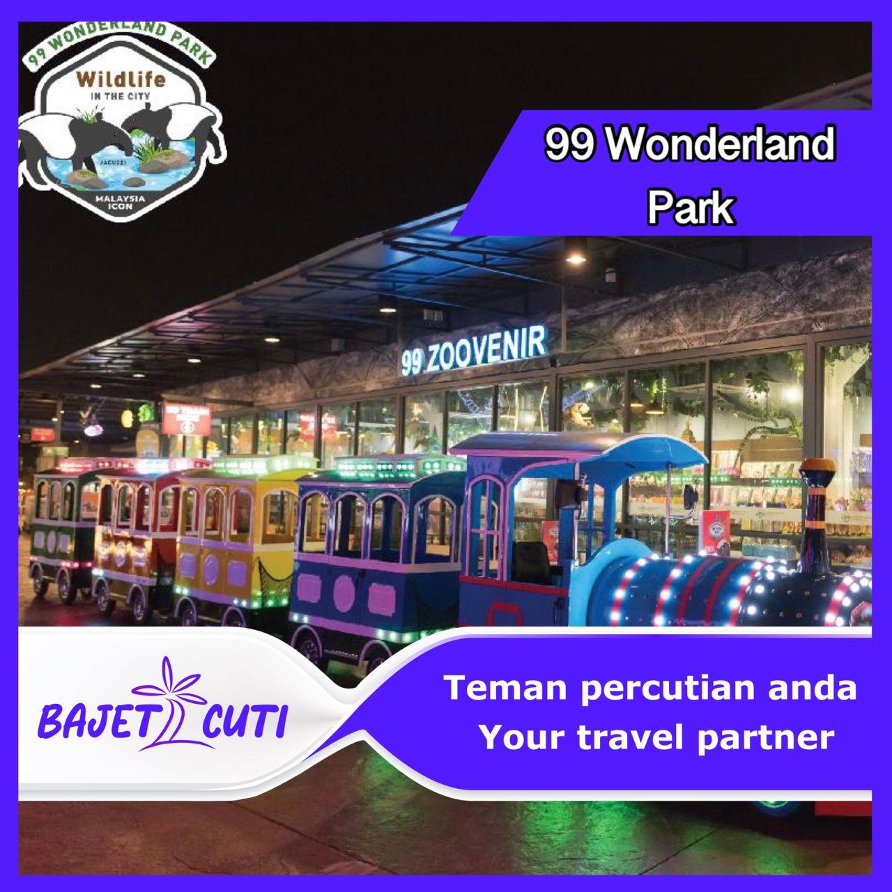 99 Wonderland Park Admission Ticket [Weekend] | Bajet2cuti