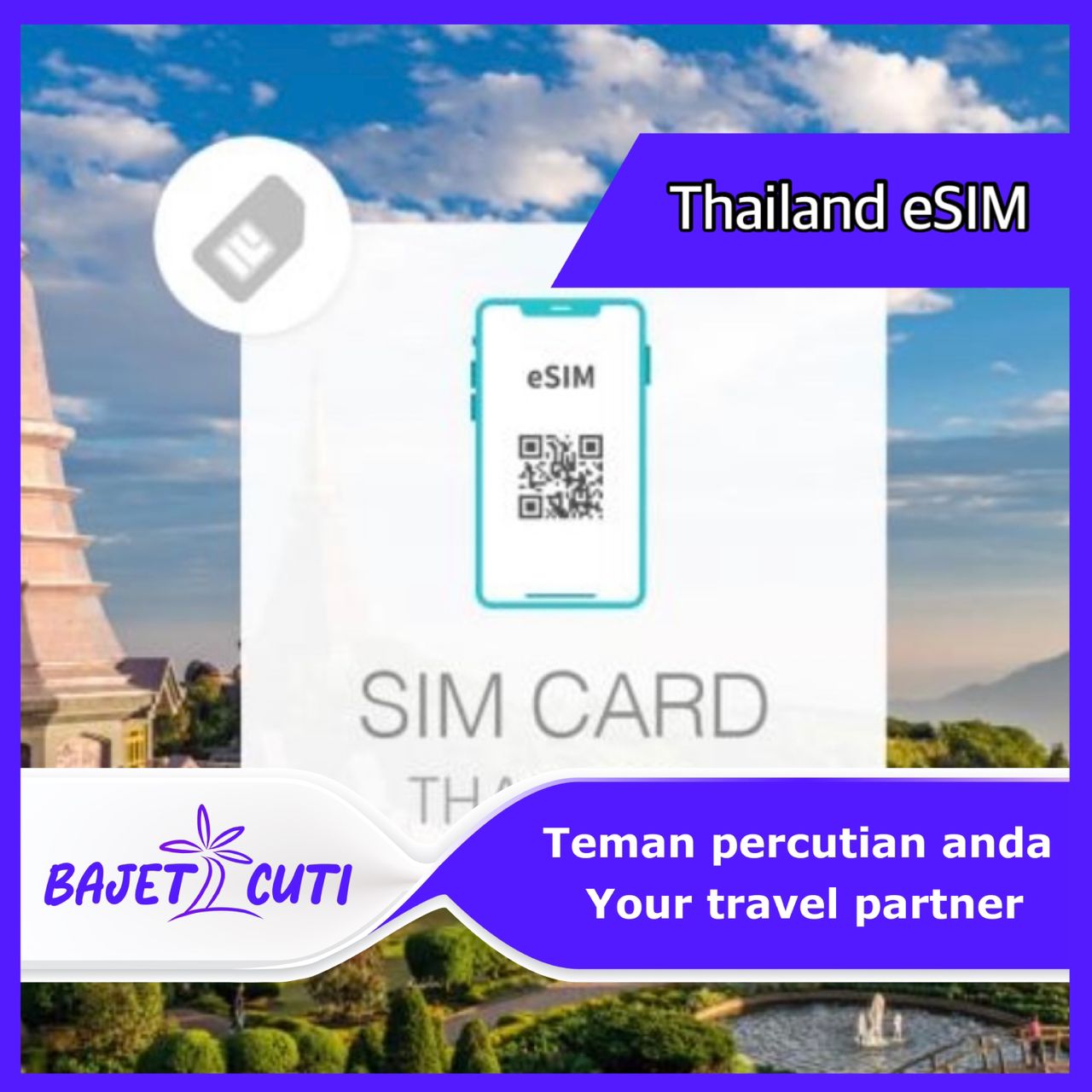 [eSIM][1-10 Days] Thailand High Speed Unlimited Data 4G Travel Prepaid ...